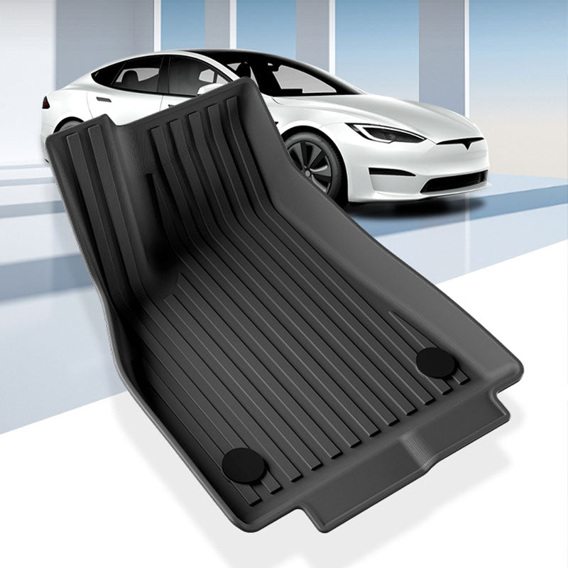 Allværsmatter foran og bak TPE for Model S 2022+