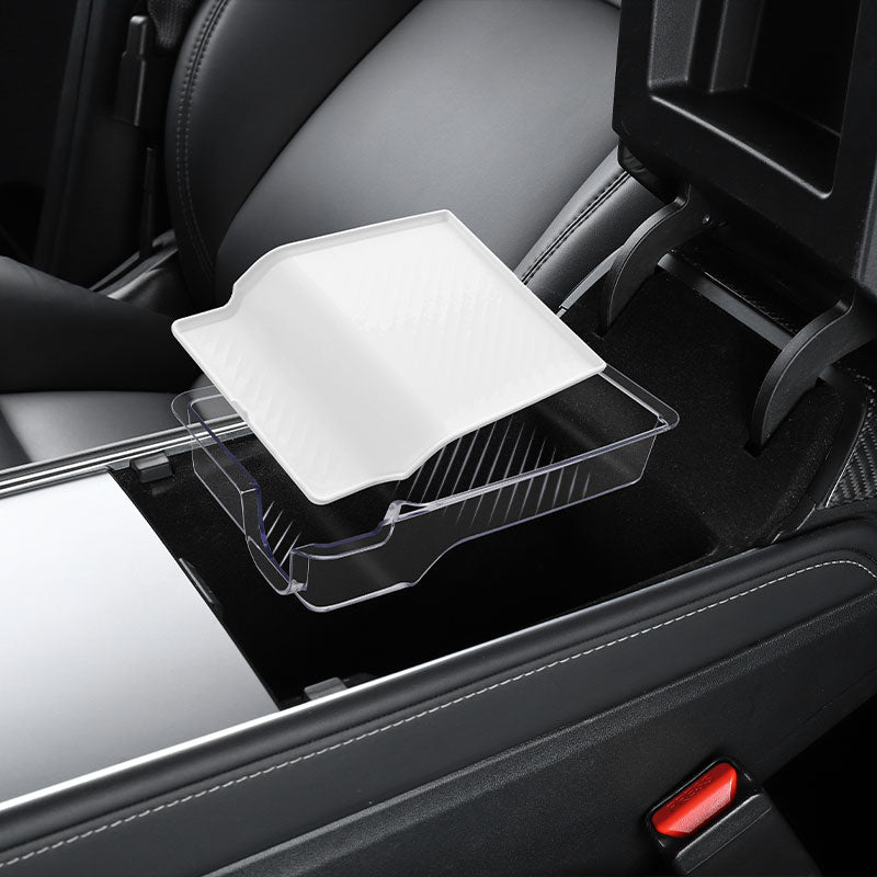 Oppbevaringsboks under armlenet Crystal for Model 3 2021-2023/Model Y 2021-2024