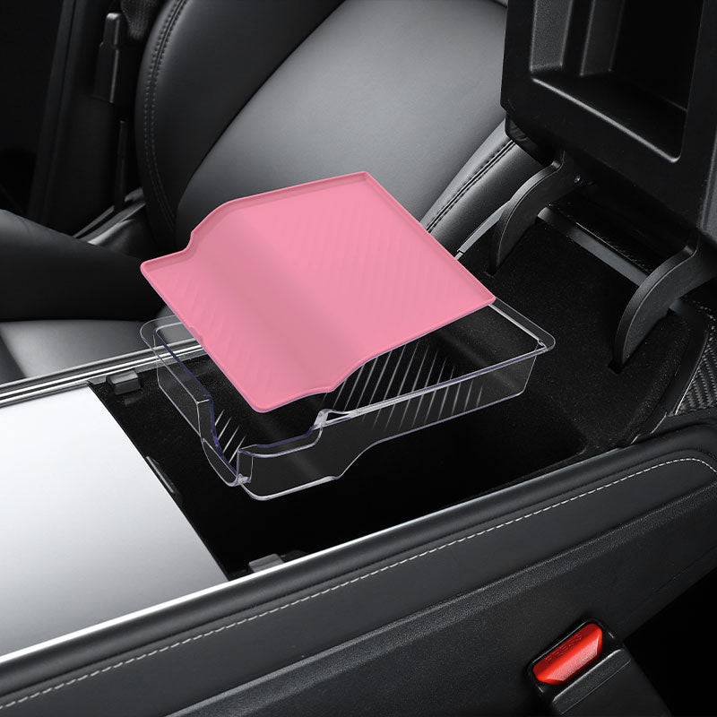 Oppbevaringsboks under armlenet Crystal for Model 3 2021-2023/Model Y 2021-2024