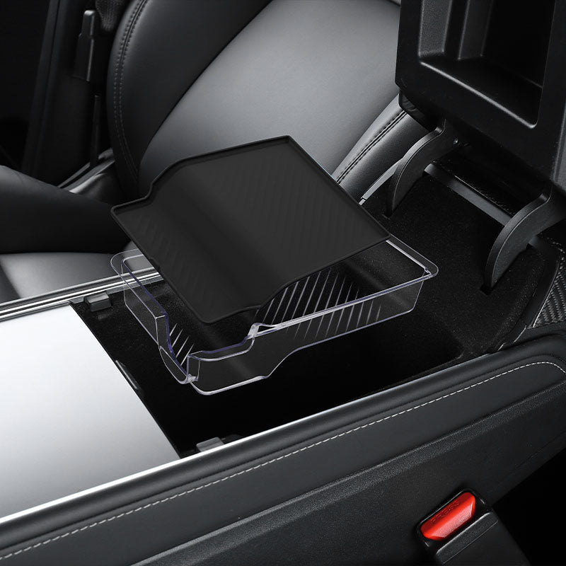 Oppbevaringsboks under armlenet Crystal for Model 3 2021-2023/Model Y 2021-2024