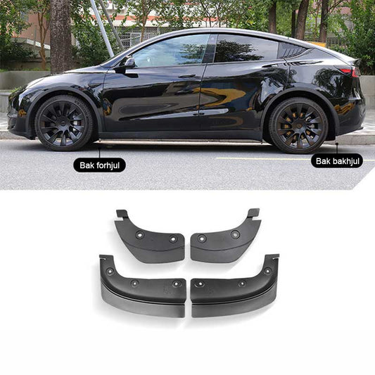 Skvettlapper bak forhjul og bakhjul 4 stk for Model Y 2021-2024