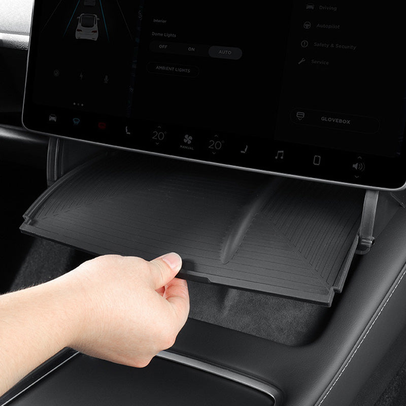 Skjult oppbevaring under skjerm for Model 3 2020-2023/Model Y 2021-2024