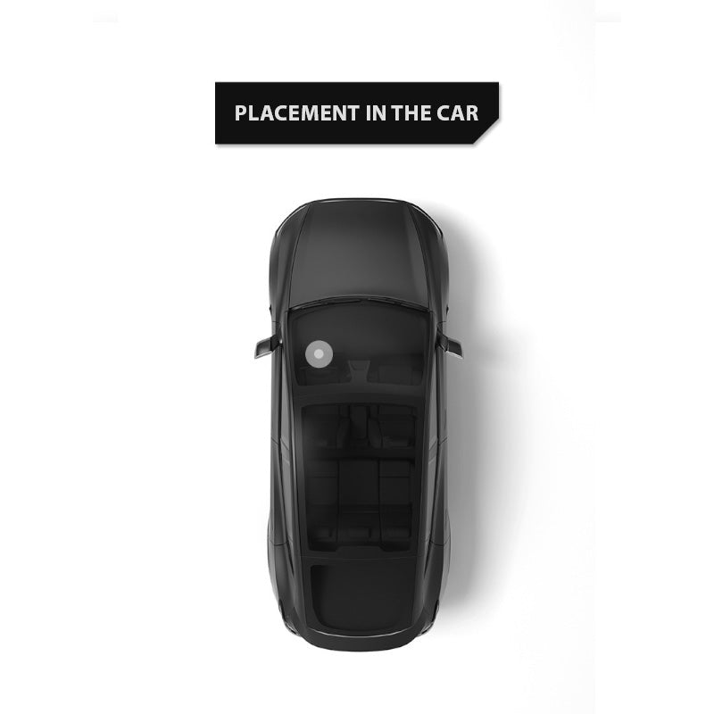 Solbrilleoppbevaring og mobilholder foran ratt for Model Y 2025+