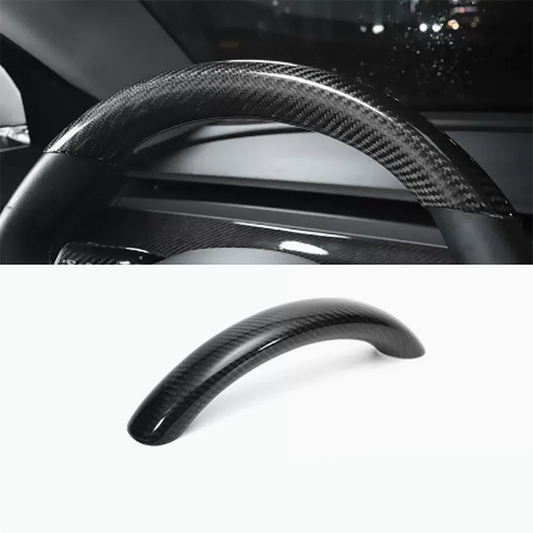 Ekte karbonfiber - Toppcap til ratt for Model 3 2020-2023/Model Y 2021-2024