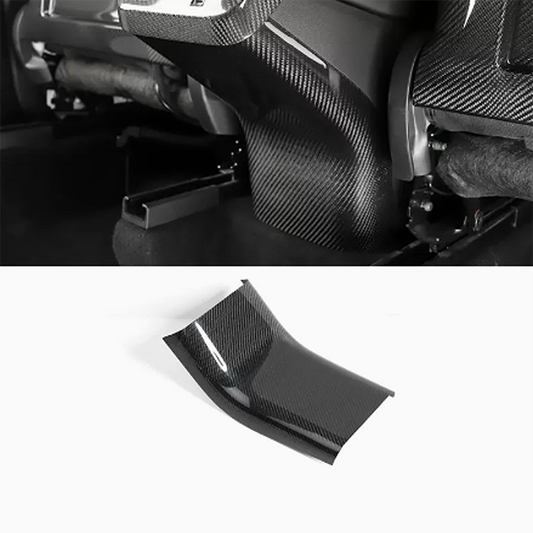 Ekte karbonfiber - Deksel til midtkonsoll bakside for Model 3 2020-2023/Model Y 2021-2024
