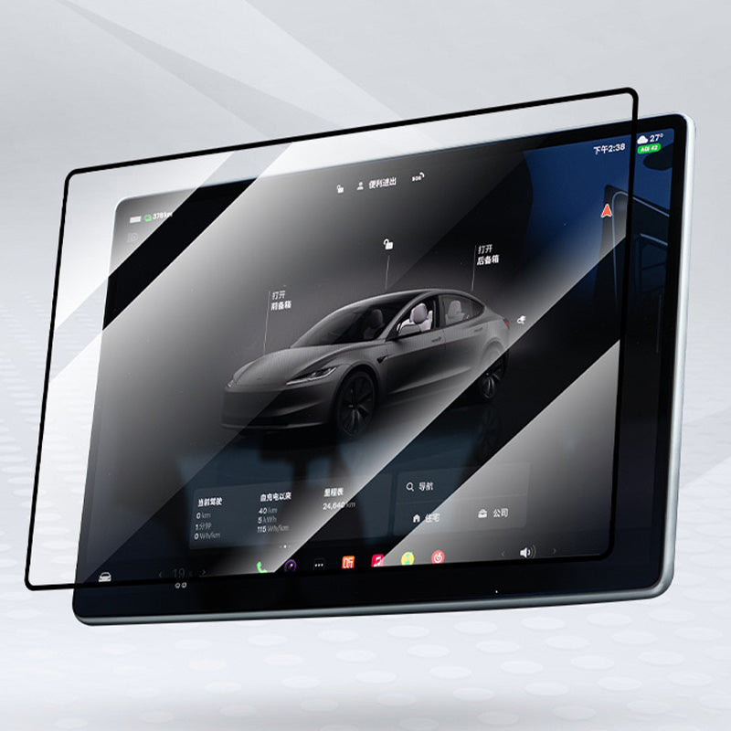 Temai Skjermbeskytter m/monteringsbrakett 2 stk for Model 3 2024+/Model Y 2025+