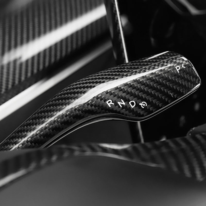 Ekte karbonfiber - Deksler til girvelger for Model 3 2018-2023/Model Y 2021-2024