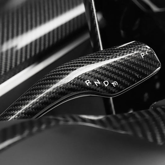 Ekte karbonfiber - Deksler til girvelger for Model 3 2018-2023/Model Y 2021-2024