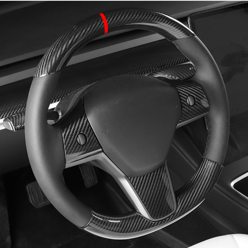 Ekte karbonfiber - Deksler til girvelger for Model 3 2018-2023/Model Y 2021-2024