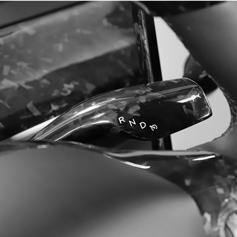 Ekte karbonfiber - Deksler til girvelger for Model 3 2018-2023/Model Y 2021-2024